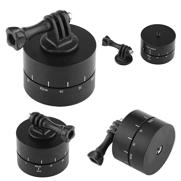 360° 60 minuter panorering roterande stativ Time Lapse stabilisator stativadapter för Gopro iPhone