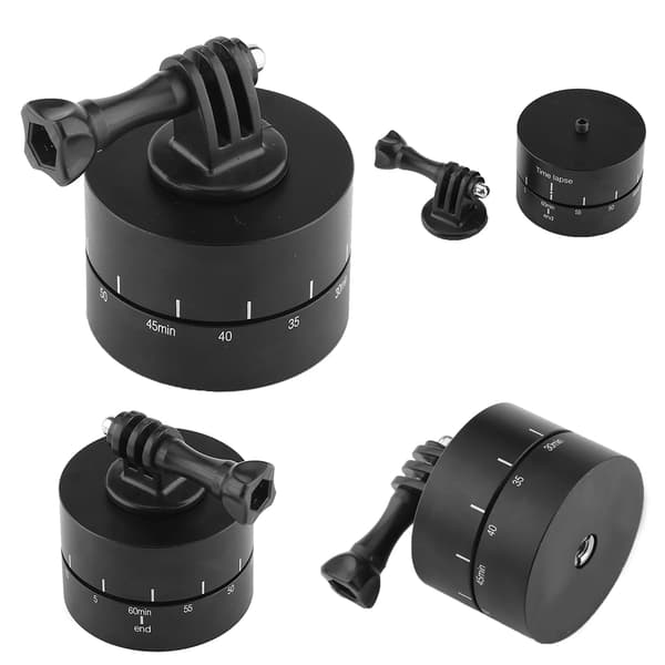360° 60 minutter roterende stativ for tidsforløp, stabilisator stativadapter for Gopro iPhone