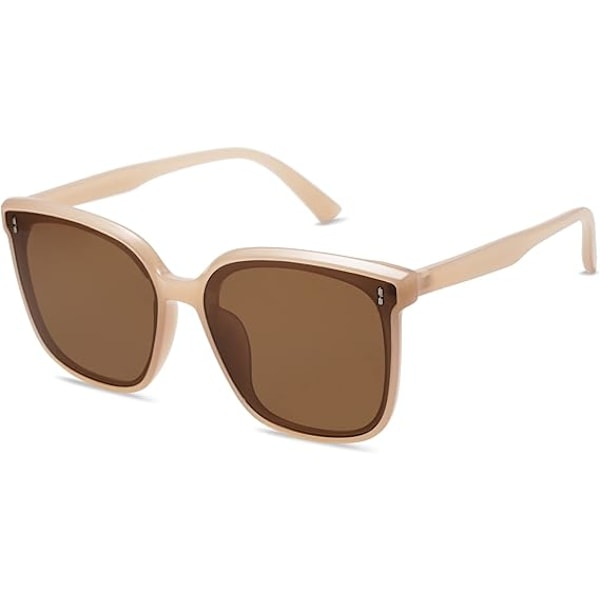 Trendikkäät ylisuuret aurinkolasit naisille ja miehille Brown/Brown Gradient