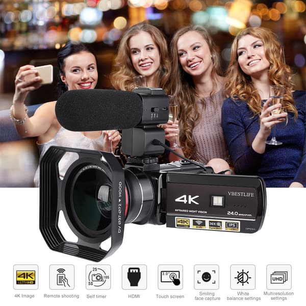 VBESTLIFE AC3-IPS 4K WiFi 3.1” Touch Screen Digital Video Camera