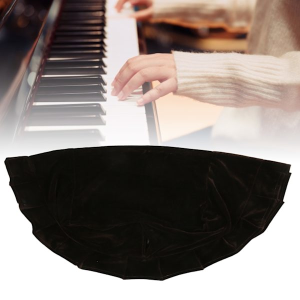 Pianon jakkarapeite Pehmeä Tumman Kultainen Sametti Penkin Peite Pölynkestävään Pianoon Yksipaikkainen Ruskea