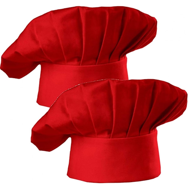 Kockmössa Set med 2 Pack Vuxen Justerbar Elastisk Bagare Kök Matlagning Kockmössa