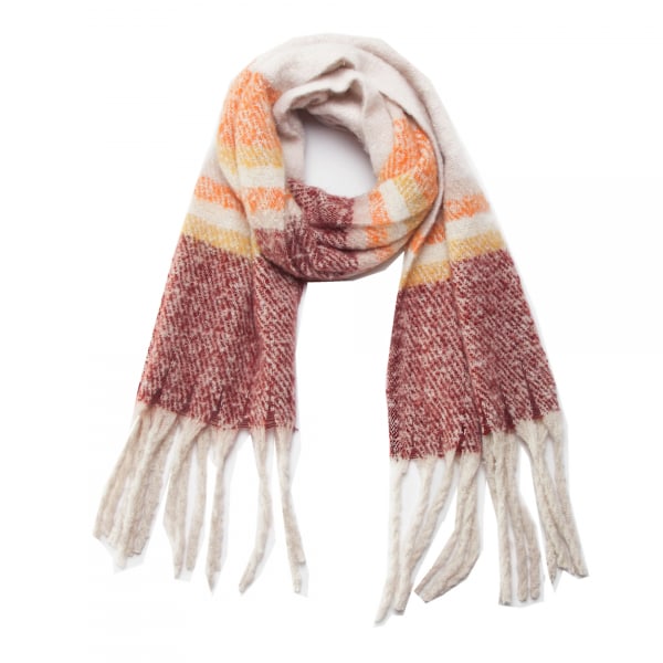 Kvinnors filt chunky oversized vinter/höst varm halsduk stor tartan halsdukar wrap sjal（Beige）