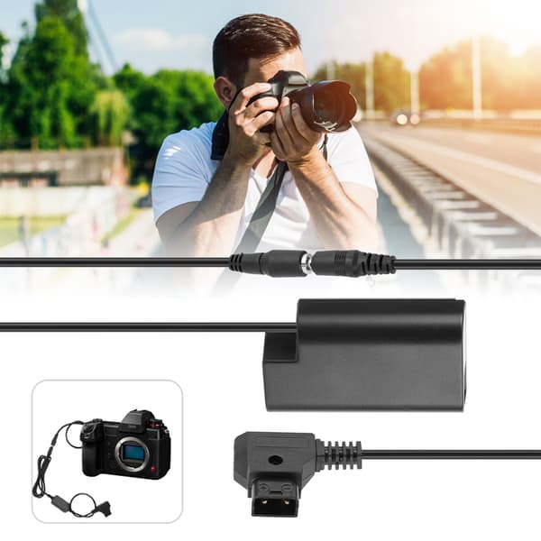 DCC16 til D-TAP hoder full dekoding dummybatteri rett linje for Lumix S1 seriekamera