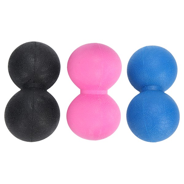 TPR Yoga Massage Ball Muscle Relax Portable Fitness Body Fascia Exercise Ball Set(Black Rose Red Blue ) Noir + Rose Rouge + Bleu