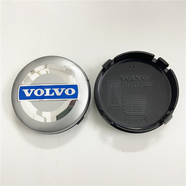 ABS cover 64mm för Volvo navkapslar VOLVO Volvo navkapslar 64mm-Volvo silver (paket med fyra)