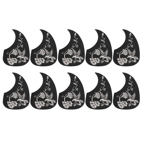 10 st gitarrskyddsplattor PVC akustisk gitarr repfria plektrumskydd stränginstrument tillbehör silver