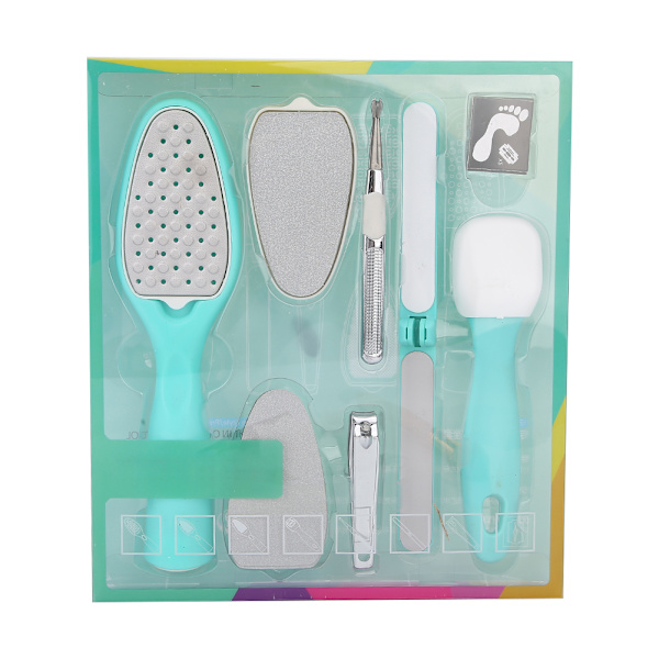 8 st multifunktionell manikyr pedikyr nagelklippare set nagelvård kit verktyg (8 st)