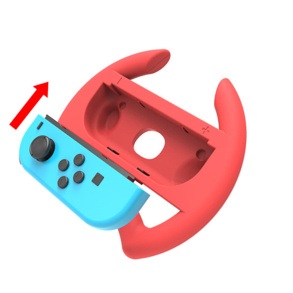 Ratt kompatibel med Nintendo Switch, familjetillbehör som är kompatibla med Switch JoyCon-kontroller, 2-pack (blå och röd)