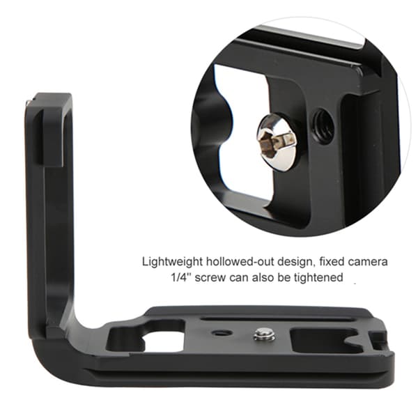 Aluminiumslegering L-formet Quick Release Plade Tilbehør til Nikon D750 spejlreflekskamera