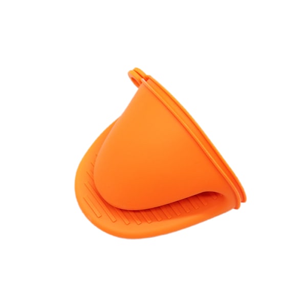 2 kpl Mini Uuninhanskoja Silikonista Lämpöä Kestäviä Keitto- ja Paistohanskoja Keittiöön (Oranssi)