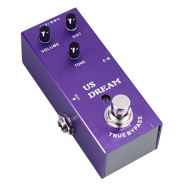 Gitarrdistorsionseffekt Metallskal Flera toner Elektrisk gitarr Effektpedal Vredjustering AN‑03 Lila