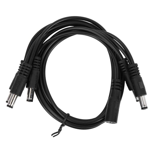 Holdbar guitar effektpedal strøm 1 til 5 splitter patch kabel tilbehør (lige)