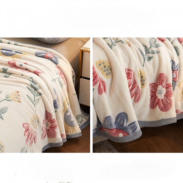 Fleece tæppe ( 47”x79”) Plysset tæppe Fuzzy Super Soft Reversible Mikrofiber  Tæpper til sofa, seng, sofa Ultra luksuriøs varm