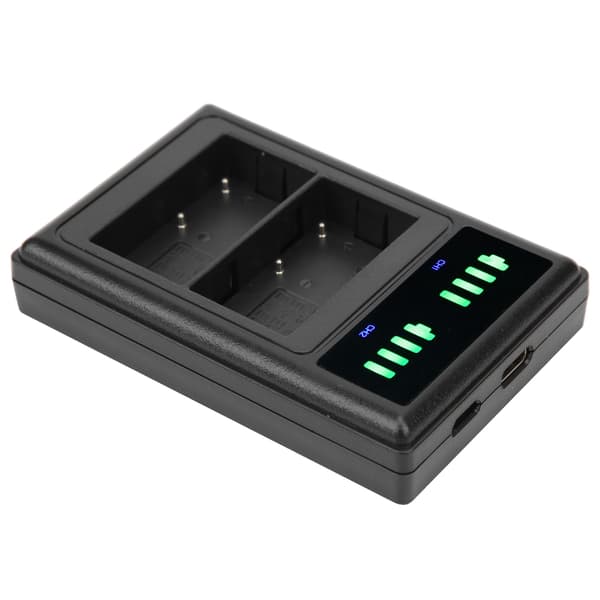 Opladningsbase Dobbelt Hurtigoplader Micro Type‑C LCD-skærm til EN‑EL3E Kamerabatteri
