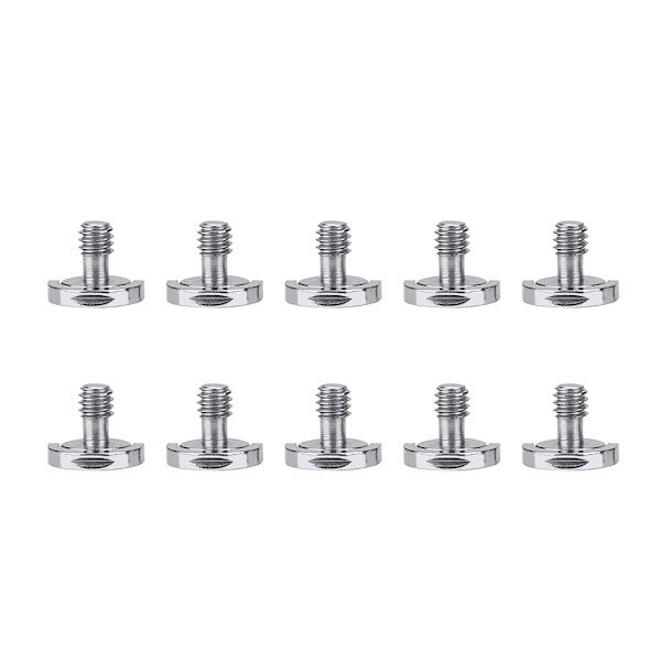 10 st Aluminiumlegering 1/4'' gängad skruv snabbkopplingsplatta stativtillbehör