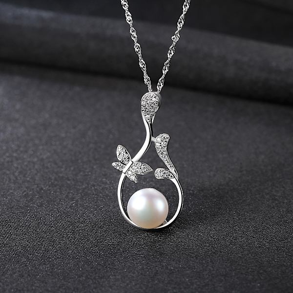 925 Sterling Silver Pärla/Månskenssten Halsband Födelsedag Halsband för Kvinnor Födelsedag Mors Dag Smycken Gåvor till Mamma Hennes Kvinnor Flickor