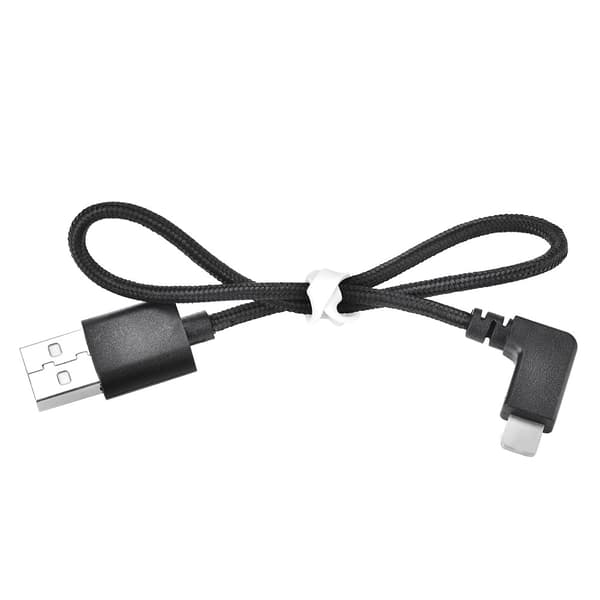 Smarttelefon strømladeradapterkabeltilbehør for DJI Osmo Mobile 2 (svart-for Lightning)