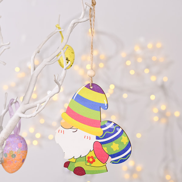 Easter Ornament Easter Wooden Rudolph Pendant Easter Print Ornament