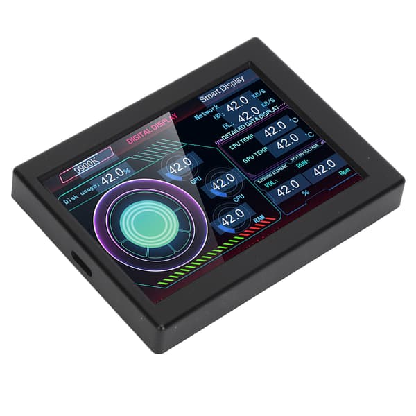 3,5 tums PC-sensorpaneldisplay DIY typ C IPS USB PC-temperaturdisplay med stativ