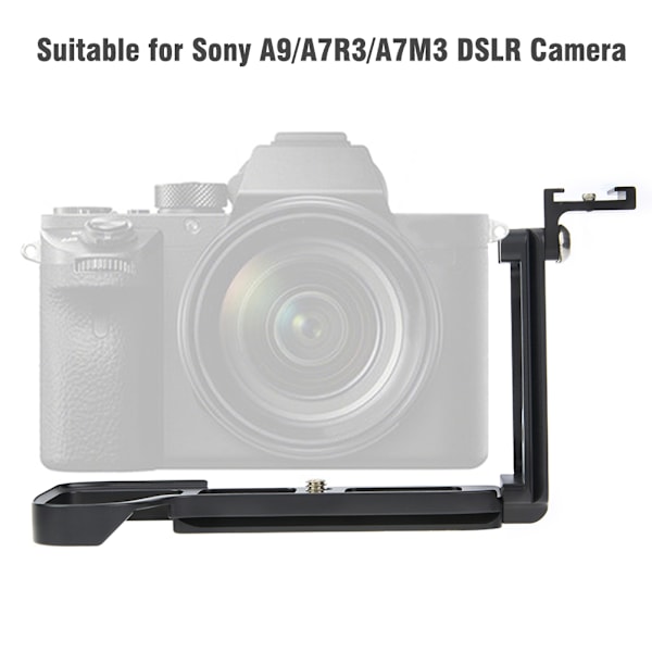 QR L-formad kamera snabbkoppling vertikal grepp blixtsko fäste för Sony A9/A7R3/A7M3 DSLR