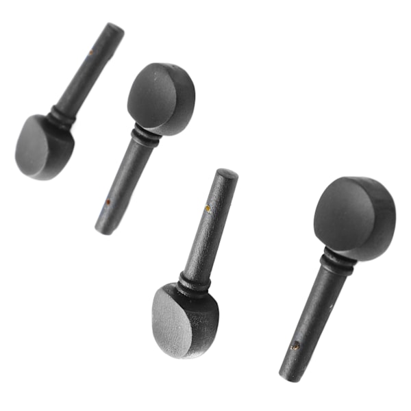 4 stk. Violin Tuning Peg Bærbar Fint Udseende Træ Violin Peg Udskiftning Sort M00591