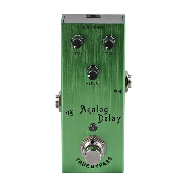 Guitar Delay Effekt Pedal Multifunktion Rige Timbre Analog Delay Elektrisk Guitar Effekt Pedal Lysegrøn