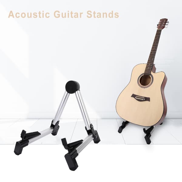 Foldbar A-formet guitarholderstativ til violin, guitar, bas - bærbar