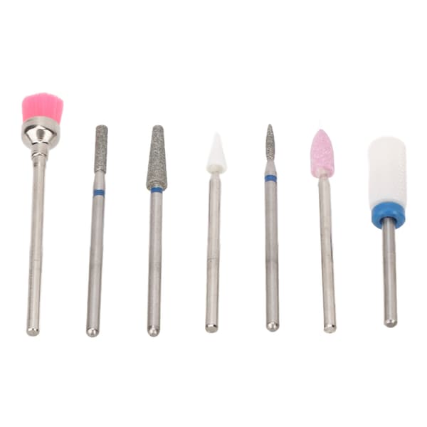 Negleslibningshovedboks 7 huller Boring Manicure Negleslibning Bits Displayholder til skønhedssalon