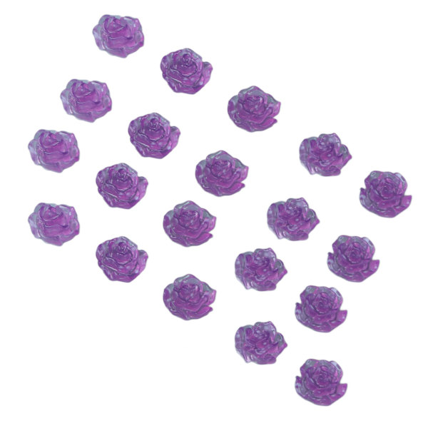 10 kpl 3D Kamelia-muotoisia kynsikoristeita DIY-hartsi hienostunut valo muuttuva kynsikoriste naisille violetti