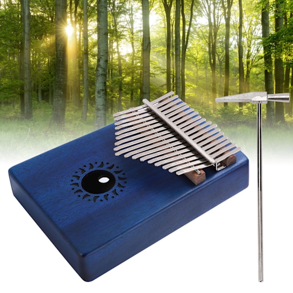 Tummpiano Bärbar Akaciaträ Finger 17 Tangenter Mbira Kalimba Musikinstrument