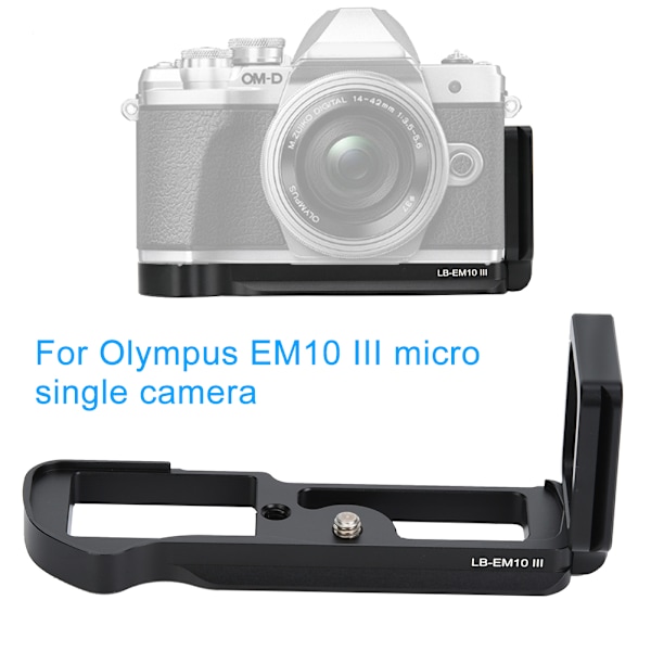 Snabbkoppling L-platta Handgreppsfäste för Olympus EM10 III spegellös kamera