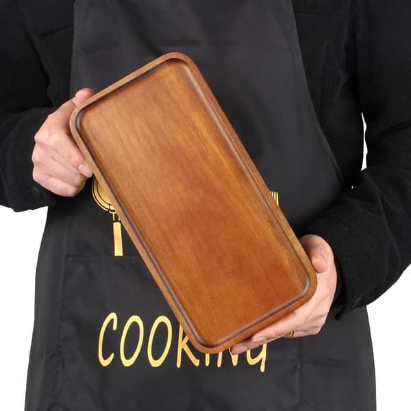 Medium Acacia Trä Serveringsbrickor Långa Charkuteribrädor Trä Snackbricka Rektangulära Kakaptitretsbrickor Serverings Ostbricka