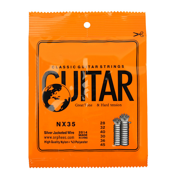 6 st/set Nylon Hållbara Klassiska Elektriska Gitarrsträngar NX-serien (NX35)