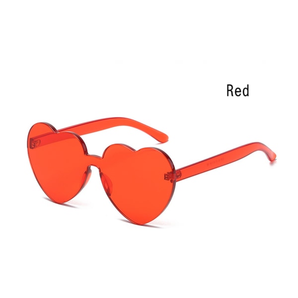 2020 ny trend persika hjärta kärlek godis färg ramlösa solglasögon för män och kvinnor bländande färg ren färg solglasögon