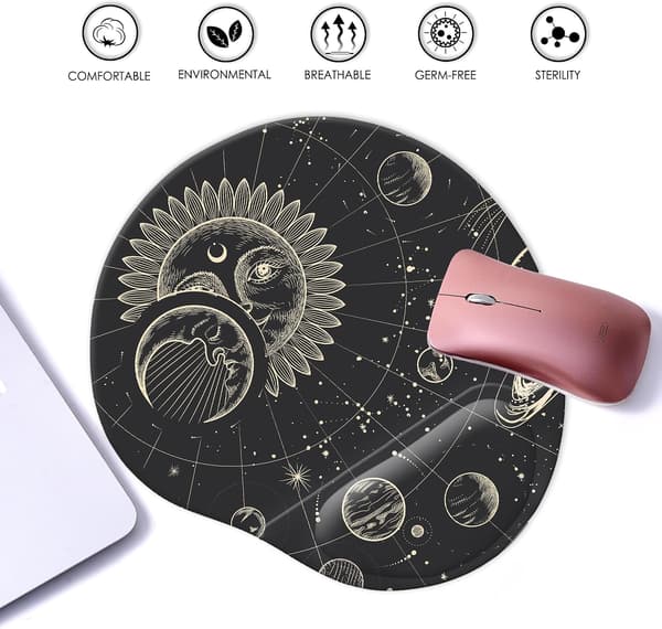 Ergonomisk Musematte med Håndleddstøtte, Søt Musematte med Håndleddstøtte, Komfortabel Musematte for Hjemmekontor, Spill og Arbeid med Datamaskiner L