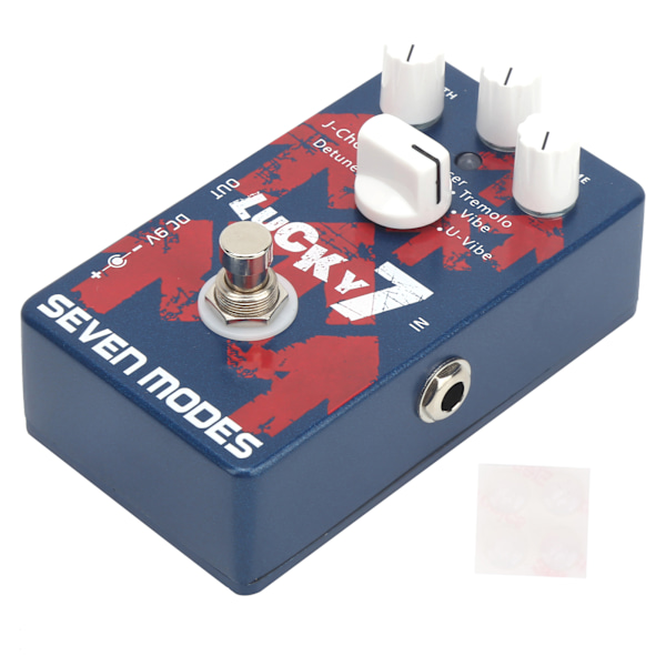 Effektpedal 7 moduser Multieffekter Modulasjonsforsinkelse Faseeffektor Gitartilbehør DC 9V