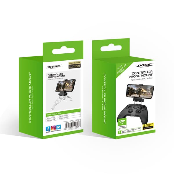 Controller Telefonklips Teleskopisk og Justerbar Vinkel Universal Telefonklips Beslag PS4 (Sort)