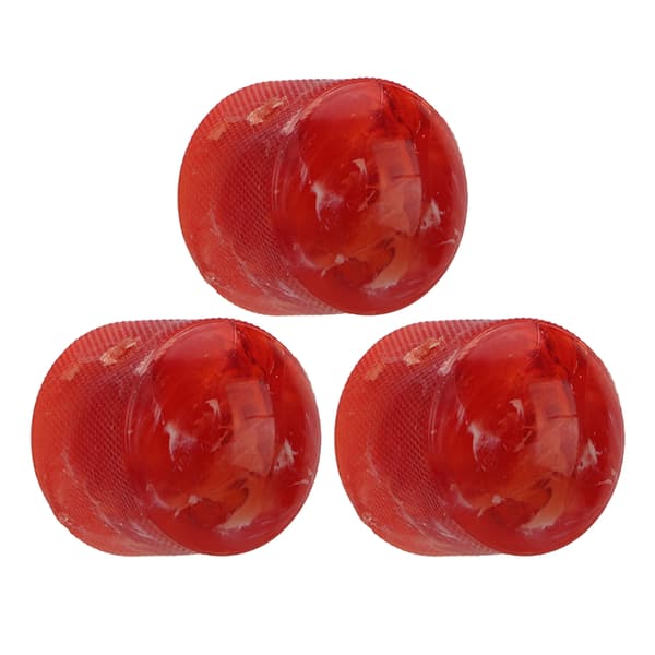 3 st elektrisk gitarrknopp sträng potentiometer regulator instrument tillbehör set kit röd
