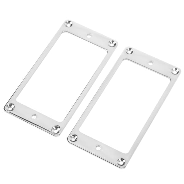 2 st elgitarr pickup-ram, ersättning för gitarr, metall humbucker pickup-monteringsring för dekoration, silver