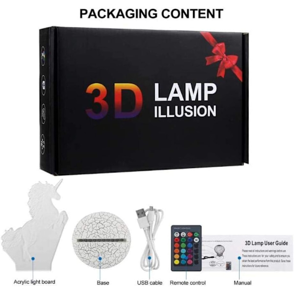 WJ Lastbil Form 3D LED Natlampe Børnedekoration USB Lampe Soveværelse Sove Lys 16 Farveændring USB Touch Base Gave Legetøj USB Kabel Dekoration Skrivebord
