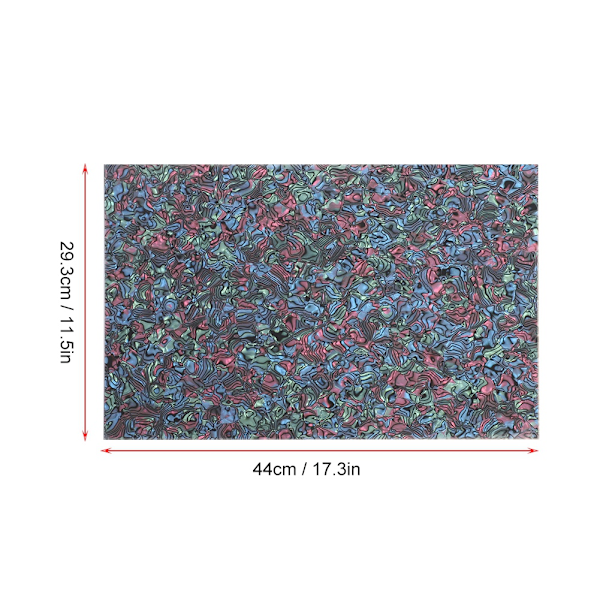 1 stk. Celluloid Akryl DIY Pickguard Blank Sheet til Akustisk Guitar (Faux Abalone Shell)