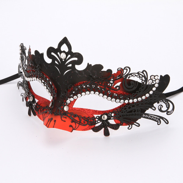 Maskeradmask, Mardi Gras Deecorations Venetianska masker för kvinnor --- Vit silver