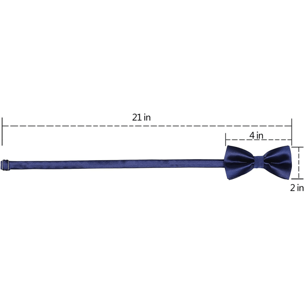 Klassiska pojkflugor - bröllopsformell förknuten justerbar sidenfluga för barn, mörk marinblå