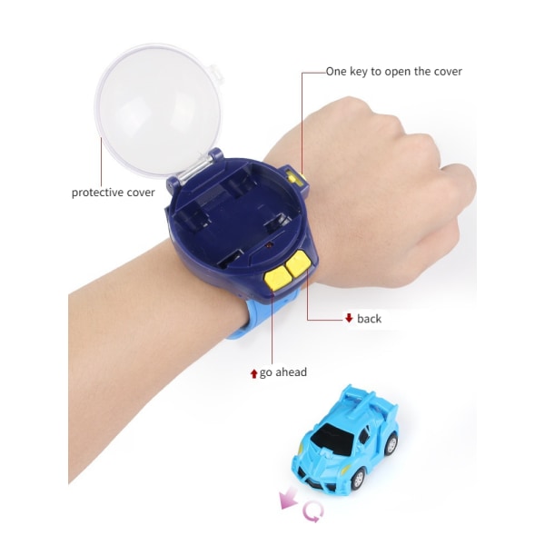 (1 förpackning) Watch leksak Elektrisk miniracing för barn Fjärrkontroll Watch (röd mini (uppladdningsbar version + 7:e batteri + skruvmejsel))