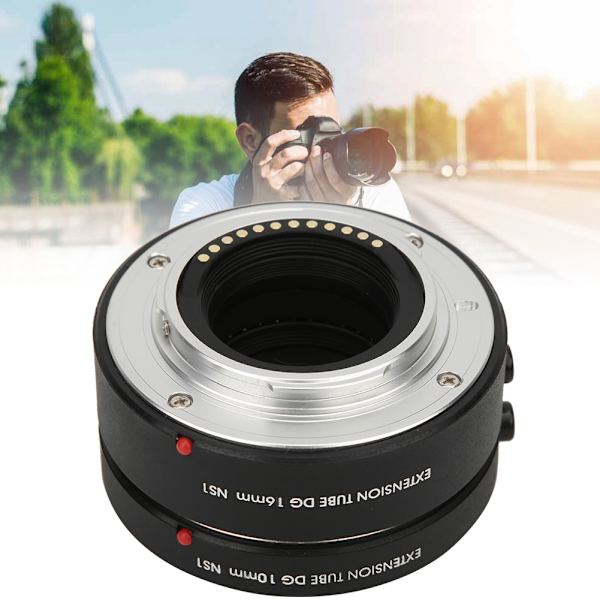 NS1 Autofokus Makroförlängningsrör Adapterring 10mm+16mm för Nikon 1 Mount Kamera