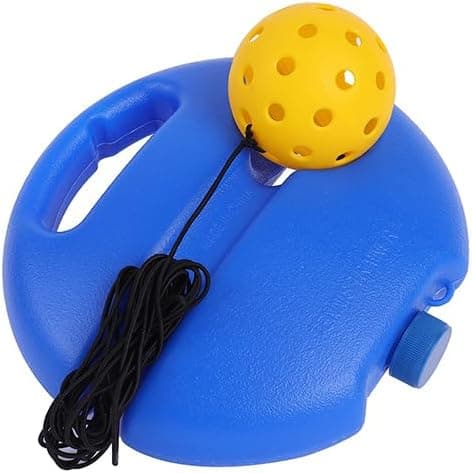Pro Pickleball Rebounder Trainer, Dubbeluppgraderat Soloträningssystem med 50 m Justerbart Rep & 2 Högstuds TPR-bollar blue