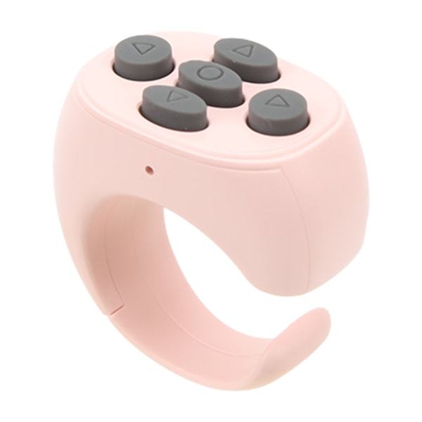 JX05S Ring Phone Remote Portable App Page Turner 10M Control Scrolling Ring Clicker för Telefon Tablet Kamera Rosa