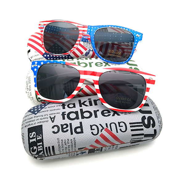 USA Flag Solbriller Klassisk Stil Retro Solbriller Øjne Briller UV400 Beskyttelse Unisex Til Mænd Kvinder Golf Cykling Sportsfiskeri Rejser（B）