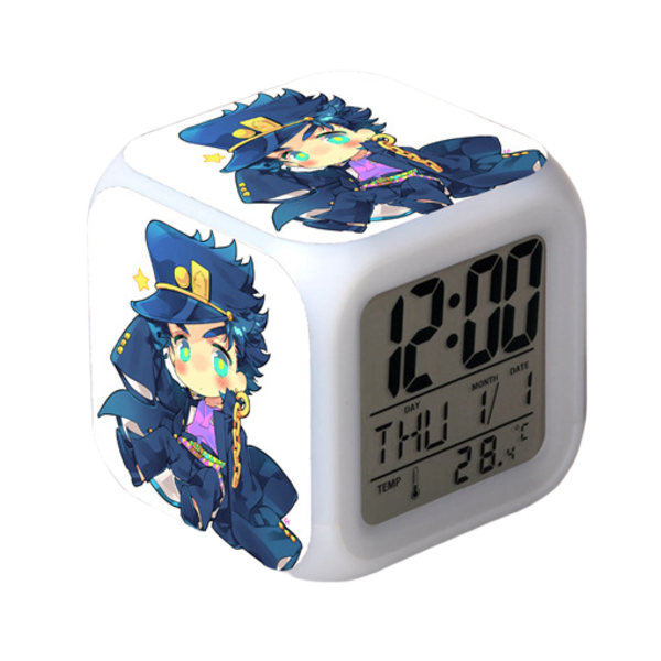 Anime  Alarm Clock One Piece LED Square Clock Digital Alarm Clock with Time, Temperature, Alarm, Date